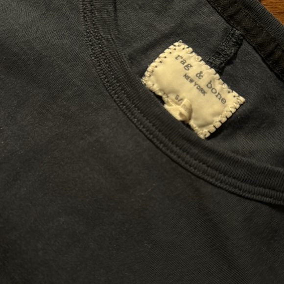 Rag & Bone navy blue long sleeved 100% cotton t-shirt ladies size small - Picture 2 of 6